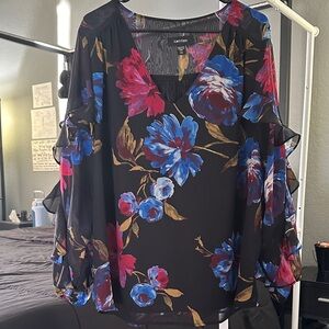 Karen Kane Floral Blouse Women’s 2XL